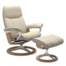 Stressless Consul Medium Chair & Stool with Signature Base Quickship Stressless Consul Medium Chair & Stool with Signature Base Quickship