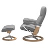 Stressless Consul Medium Chair & Stool with Signature Base Quickship Stressless Consul Medium Chair & Stool with Signature Base Quickship