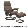 Stressless Consul Medium Chair & Stool with Signature Base Quickship Stressless Consul Medium Chair & Stool with Signature Base Quickship