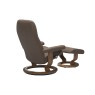Stressless Consul Small Recliner Chair & Stool with Classic Base Stressless Consul Small Recliner Chair & Stool with Classic Base