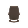 Stressless Consul Small Recliner Chair & Stool with Classic Base Stressless Consul Small Recliner Chair & Stool with Classic Base