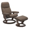 Stressless Consul Small Chair & Stool with Classic Base Quickship