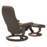 Stressless Consul Small Chair & Stool with Classic Base Quickship Stressless Consul Small Chair & Stool with Classic Base Quickship