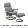 Stressless Consul Small Chair & Stool with Signature Base Quickship Stressless Consul Small Chair & Stool with Signature Base Quickship