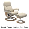 Stressless Consul Small Chair & Stool with Signature Base Quickship Stressless Consul Small Chair & Stool with Signature Base Quickship