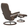 Stressless Consul Small Chair & Stool with Signature Base Quickship Stressless Consul Small Chair & Stool with Signature Base Quickship