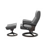 Stressless David Small Recliner Signature Small Chair & Stool Stressless David Small Recliner Signature Small Chair & Stool