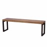 1.4m Ext Table, 2 Massa Brown Chairs & Small Bench 1.4m Ext Table, 2 Massa Brown Chairs & Small Bench