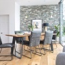 2.4m Oak Dining Table and 4 x Sam Chair Grey 2.4m Oak Dining Table and 4 x Sam Chair Grey