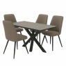 Franceso Grey Dining Table & 2 Dark Grey & 2 Light Grey Dallas Dining Chairs Franceso Grey Dining Table & 2 Dark Grey & 2 Light Grey Dallas Dining Chairs