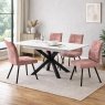 Hayley White Extending Dining Table & 4 Lindo Chairs Hayley White Extending Dining Table & 4 Lindo Chairs