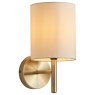 Brio Wall Light – Antique Brass with Cream Faux Silk Shade