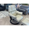 Ekornes Stressless Reno Medium Chair & Stool in Signature Base Ekornes Stressless Reno Medium Chair & Stool in Signature Base