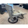 Ekornes Stressless Reno Medium Chair & Stool in Signature Base Ekornes Stressless Reno Medium Chair & Stool in Signature Base