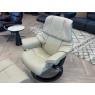 Ekornes Stressless Reno Medium Chair & Stool in Signature Base Ekornes Stressless Reno Medium Chair & Stool in Signature Base