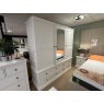 Viggo Bedroom Triple Wardrobe with Six Drawers in White Viggo Bedroom Triple Wardrobe with Six Drawers in White