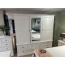 Viggo Bedroom Triple Wardrobe with Six Drawers in White Viggo Bedroom Triple Wardrobe with Six Drawers in White