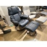 Stressless Reno Medium Signature Chair and Stool Stressless Reno Medium Signature Chair and Stool