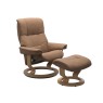 Stressless Mayfair Small Classic Recliner Chair & Stool