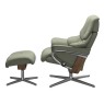 Stressless Reno Medium Cross Chair & Stool