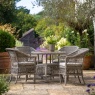 Menton 4 Seater Round Dining Set | Stone
