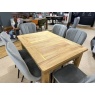 Hemmingway Large Extending Table with Two Leaves and 6 Dining Chairs in Grey Fabric Hemmingway Large Extending Table with Two Leaves and 6 Dining Chairs in Grey Fabric