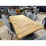 Hemmingway Large Extending Table with Two Leaves and 6 Dining Chairs in Grey Fabric Hemmingway Large Extending Table with Two Leaves and 6 Dining Chairs in Grey Fabric