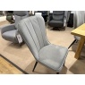 Hemmingway Large Extending Table with Two Leaves and 6 Dining Chairs in Grey Fabric Hemmingway Large Extending Table with Two Leaves and 6 Dining Chairs in Grey Fabric