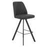 Fucino Swivel Bar Stool in Grey
