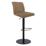 Fucino Adjustable Swivel Bar Stool in Taupe