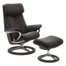 Stressless Paul Medium Signature Base Chair & Stool Stressless Paul Medium Signature Base Chair & Stool