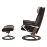 Stressless Paul Medium Signature Base Chair & Stool Stressless Paul Medium Signature Base Chair & Stool