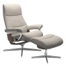 Stressless View Medium Cross Chair & Stool Stressless View Medium Cross Chair & Stool