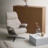 Stressless View Medium Cross Chair & Stool Stressless View Medium Cross Chair & Stool