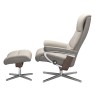 Stressless View Medium Cross Chair & Stool Stressless View Medium Cross Chair & Stool