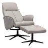 G Plan Nystead Manual Recliner & Stool Black Base G Plan Nystead Manual Recliner & Stool Black Base
