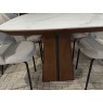 Lugano Stone Topped Walnut Base Table + 6 Lily Fabric Chairs Lugano Stone Topped Walnut Base Table + 6 Lily Fabric Chairs
