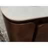 Lugano Sideboard White Stone Top on Walnut Base Lugano Sideboard White Stone Top on Walnut Base