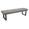 Yukon Retro Stitch Upholstered Bench in Graphite Yukon Retro Stitch Upholstered Bench in Graphite