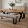 Yukon Retro Stitch Upholstered Bench in Graphite