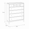 Ercol Salina 8 Drawer Tall Chest Ercol Salina 8 Drawer Tall Chest