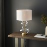 Kelda Shaped Table Lamp – Bright Nickel Finish Kelda Shaped Table Lamp – Bright Nickel Finish