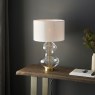 Kelda Shaped Table Lamp – Bright Nickel Finish Kelda Shaped Table Lamp – Bright Nickel Finish