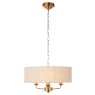 Highclere 3-Light Pendant – Antique Brass Finish