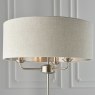 Highclere 3-Light Pendant – Brushed Chrome with Natural Linen Shade Highclere 3-Light Pendant – Brushed Chrome with Natural Linen Shade
