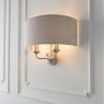 Highclere Wall Light in Chrome & Natural Highclere Wall Light in Chrome & Natural