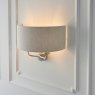 Highclere Wall Light in Chrome & Natural Highclere Wall Light in Chrome & Natural