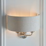 Highclere Wall Light in Chrome & Natural Highclere Wall Light in Chrome & Natural