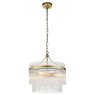 Marietta 3 Light Pendant – Antique Brass & Clear Glass Rods