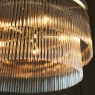 Marietta 5 Light Pendant – Antique Brass & Clear Glass Rods Marietta 5 Light Pendant – Antique Brass & Clear Glass Rods